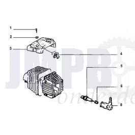 Exploded View Tekening Bougie En Dop Vespa Ciao