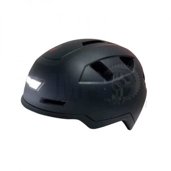 Helm Snorfiets Zwart met Verlichting