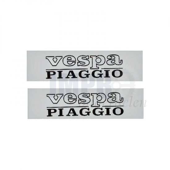 Tanksticker Vespa Piaggio Zilver 2 stuks