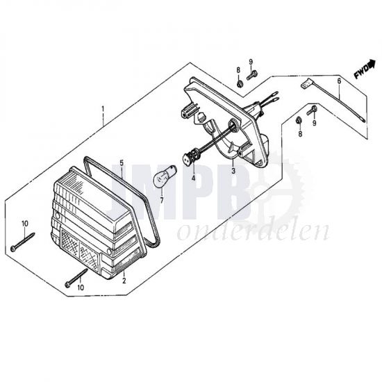 Achterlicht Honda MB50