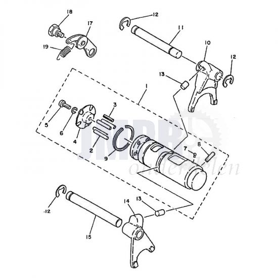 Schakelvorken Yamaha FS1 2RU