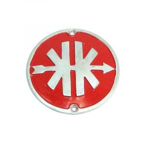 Embleem beenschild Kreidler Ei-Tank Rood