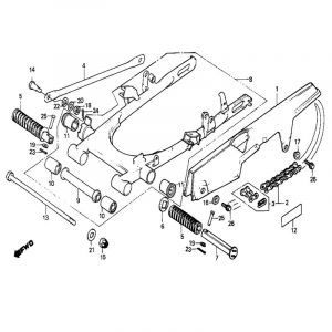 Achterbrug Honda MB50