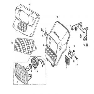 Koplamp / Koplampspoiler Honda MT50