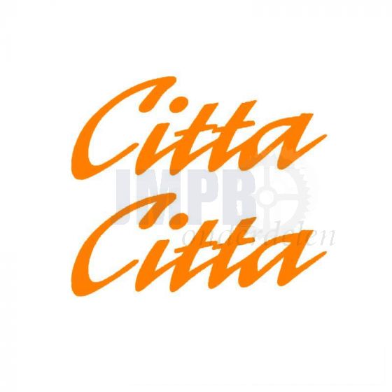 Stickerset Citta Woord Oranje