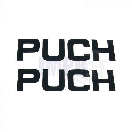 Stickerset Puch Zwart 120X35MM