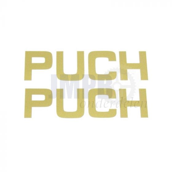 Sticker Puch 120X35MM Goud per 2 stuks