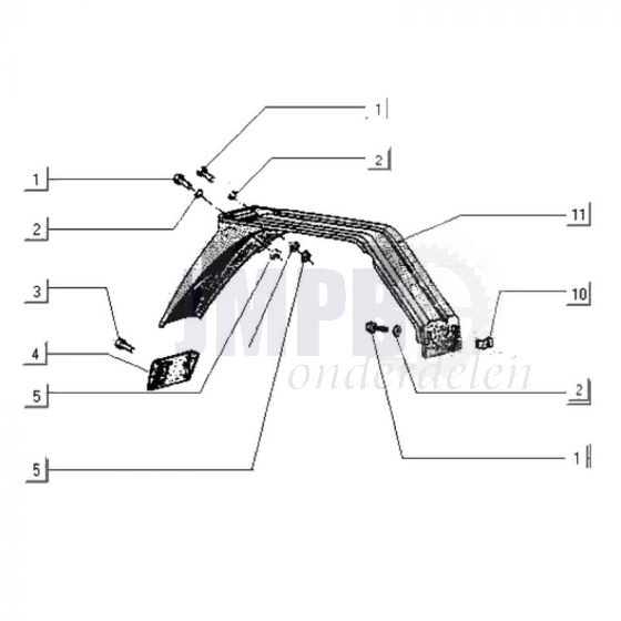 Achterspatbord Gilera Citta