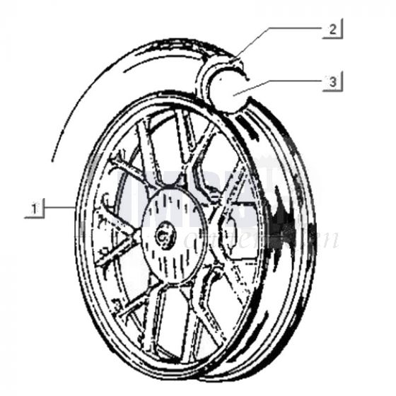 Achterwiel Gilera Citta