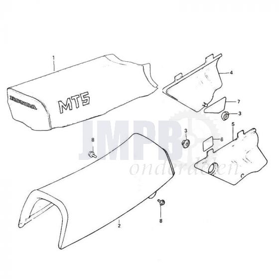 Buddyseat / Zijkappen Honda MT50