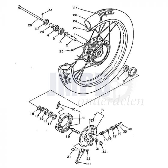 Voorwiel Yamaha FS1 2RU
