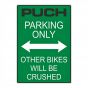 Sticker "Puch Parking Only" Groen