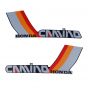 Stickerset Tank Honda Camino Rood/Oranje/Grijs