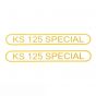 Stickerset Tank Zundapp KS125 Special Geel